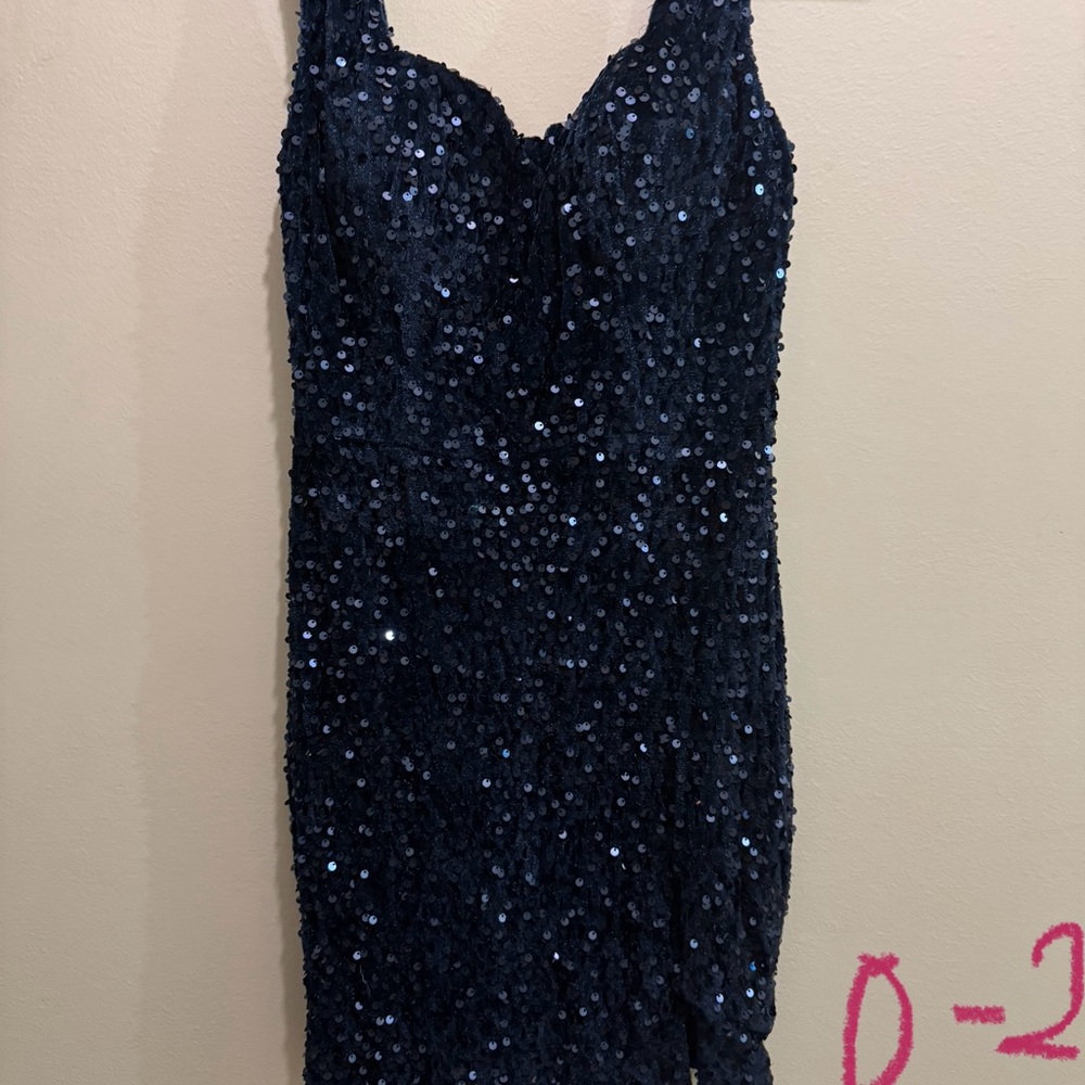 Sequin Dress in Navy